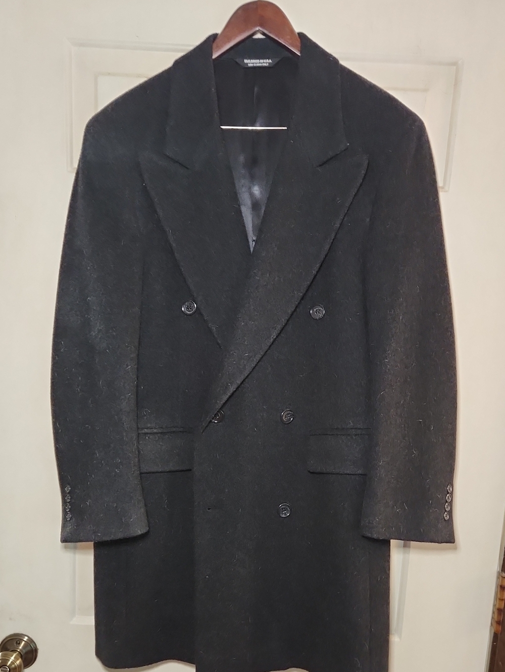 Dior Black Mens Double-Breasted Coat